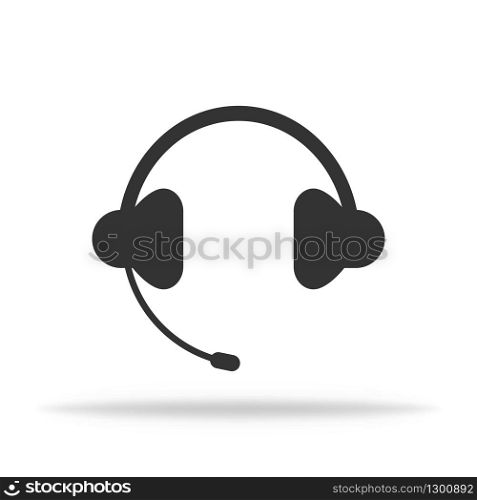 Headphones of support assistance to consult and help. Isolated with shadow. Vector EPS 10