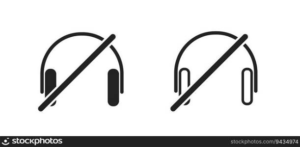 headphones on and off icon, mute, speaker icon, vector illustration, sound element, music symbol vector, sound sign, simple design
