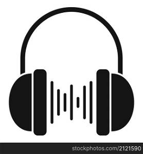 Headphones playlist icon simple vector. Music song. Mobile player. Headphones playlist icon simple vector. Music song