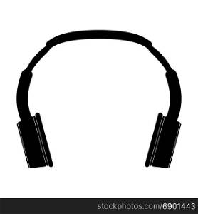Headphones the black color icon