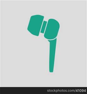 Headset icon. Gray background with green. Vector illustration.