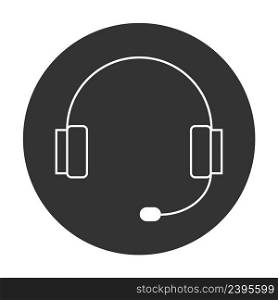 Headset icon. Headphone illustration symbol. Sign stereo vector.