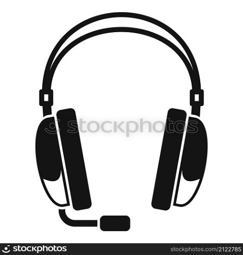 Headset icon simple vector. Headphone microphone. Customer center. Headset icon simple vector. Headphone microphone