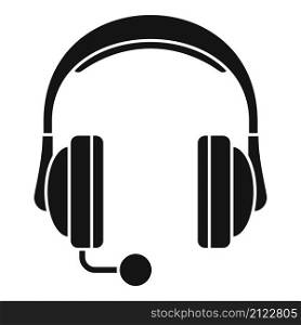 Headset mic icon simple vector. Microphone headphone. Service center. Headset mic icon simple vector. Microphone headphone