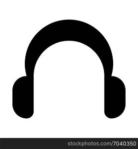 Headset, music accessory, icon on isolated background