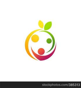 health and fun family logo symbol icon vector design illustration