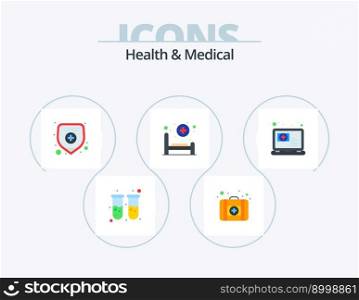 Health And Medical Flat Icon Pack 5 Icon Design. appointment. online. medical insurance. medical. patient