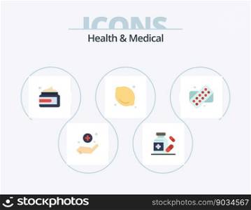 Health And Medical Flat Icon Pack 5 Icon Design. . medical. medical. tablet. lemon