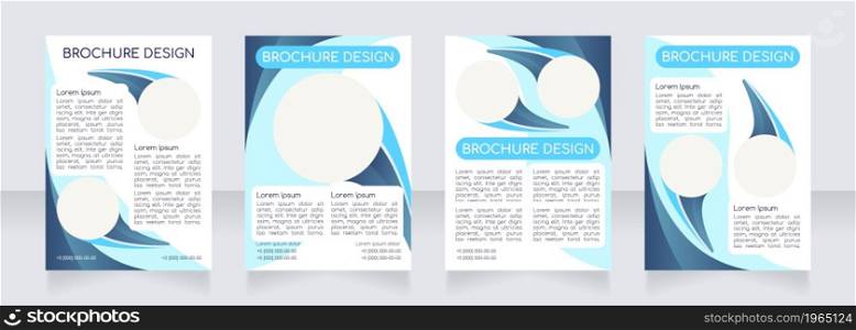 Health and wellness care methods blank brochure layout design. Vertical poster template set with empty copy space for text. Premade corporate reports collection. Editable flyer paper pages. Health and wellness care methods blank brochure layout design