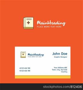 Health book logo Design with business card template. Elegant corporate identity. - Vector