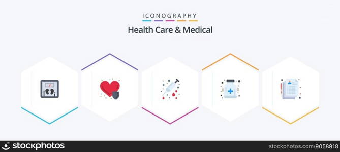 Health Care And Medical 25 Flat icon pack including health. hospital. care. health. care