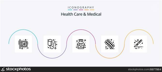 Health Care And Medical Line 5 Icon Pack Including tablet. medical. care. healthcare. poison