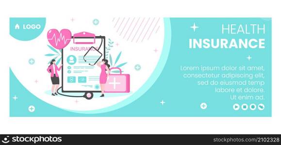 Health Care Cover Template Flat Design Illustration Editable of Square Background for Social media, Greeting Card and Web