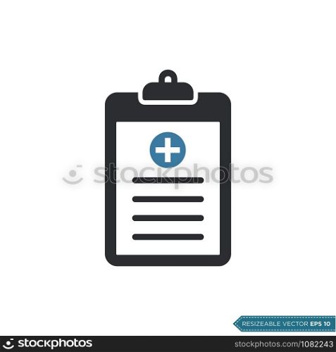 Health Care Cross Clipboard Icon Vector Template Illustration Design