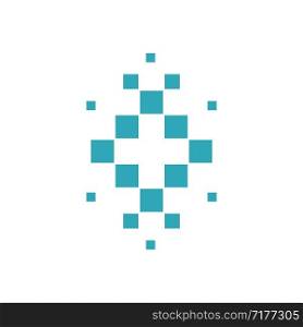 Health care Cross Square Pixel Logo Template Illustration Design. Vector EPS 10.