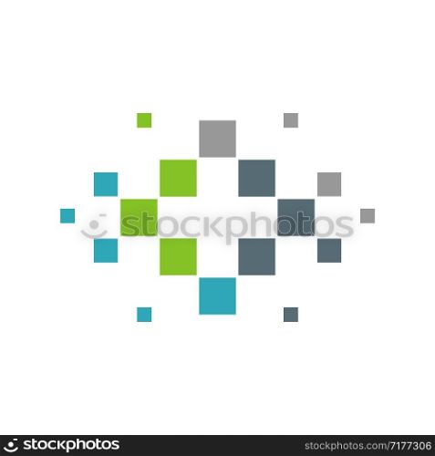 Health care Cross Square Pixel Logo Template Illustration Design. Vector EPS 10.