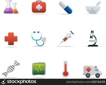 Health care icons vector image