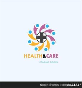 Health care,Medical and Science symbol.Healthy lifestyle vector logo template.Vector illustration