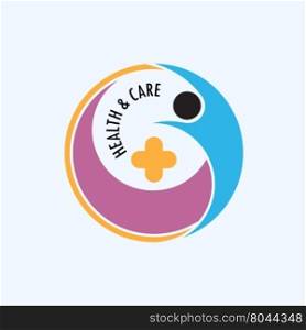 Health care,Medical and Science symbol.Healthy lifestyle vector logo template.Vector illustration