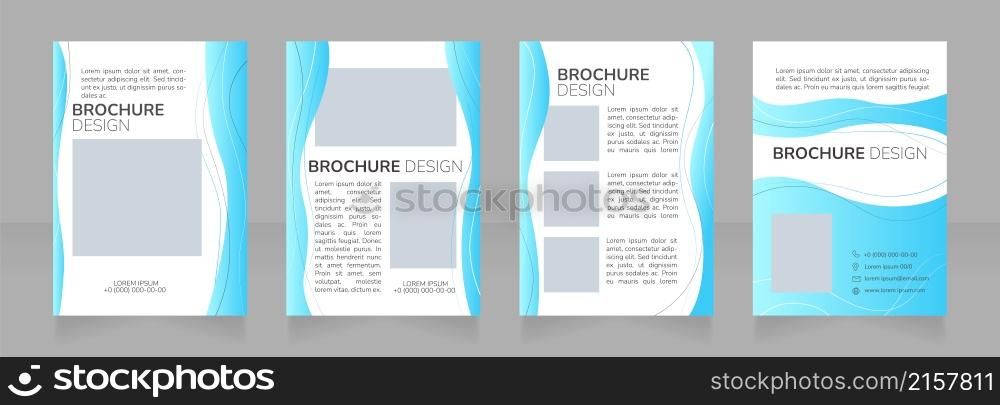 Health care service blank brochure design. Template set with copy space for text. Premade corporate reports collection. Editable 4 paper pages. Nunito Bold, ExtraLight, Light fonts used. Health care service blank brochure design