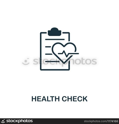 Health Check icon. Premium style design from healthcare collection. Pixel perfect health check icon for web design, apps, software, printing usage.. Health Check icon. Premium style design from healthcare icon collection. Pixel perfect Health Check icon for web design, apps, software, print usage
