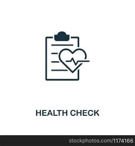 Health Check icon. Premium style design from healthcare collection. Pixel perfect health check icon for web design, apps, software, printing usage.. Health Check icon. Premium style design from healthcare icon collection. Pixel perfect Health Check icon for web design, apps, software, print usage