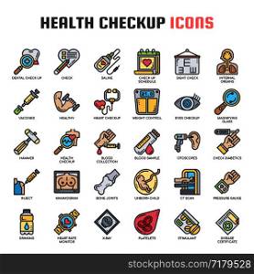 Health Checkup , Thin Line and Pixel Perfect Icons