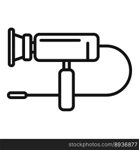 Health endoscope icon outline vector. Medical examination. Surgery organ. Health endoscope icon outline vector. Medical examination