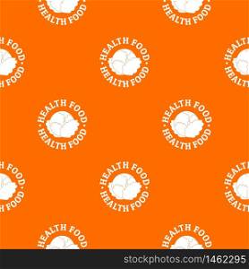 Health food pattern vector orange for any web design best. Health food pattern vector orange