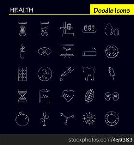 Health Hand Drawn Icon for Web, Print and Mobile UX/UI Kit. Such as: Biology, Lab, Plant, Science, Biology, Flask, Lab, Science, Pictogram Pack. - Vector