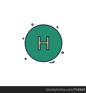 health hospital alphabet-h sign-h icon vector design