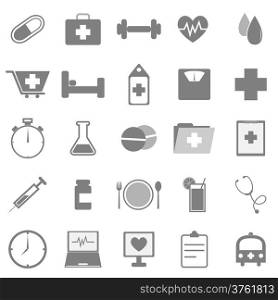Health icons on white background, stock vector