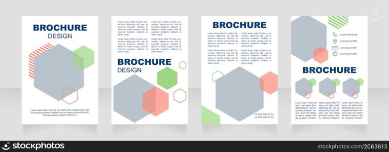 Health industry blank brochure design. Healthcare and medicine. Template set with copy space for text. Premade corporate reports collection. Editable 4 paper pages. Myriad Pro, Arial fonts used. Health industry blank brochure design