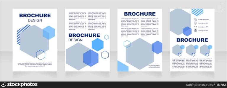 Health industry white blank brochure design. Healthcare and medicine. Template set with copy space for text. Premade corporate reports collection. Editable 4 paper pages. Myriad Pro, Arial fonts used. Health industry white blank brochure design