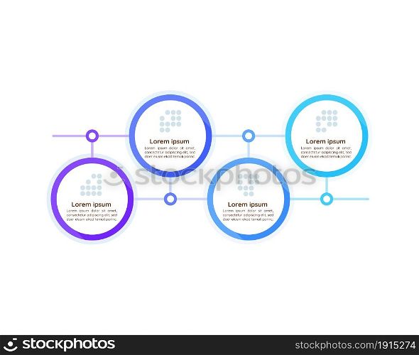 Health insurance benefits infographic chart design template. Medical service. Abstract vector infochart with blank copy spaces. Instructional graphics with 4 step sequence. Visual data presentation. Health insurance benefits infographic chart design template