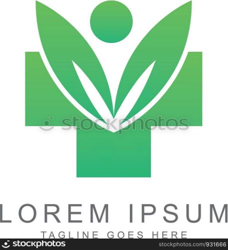 health leaf logo template