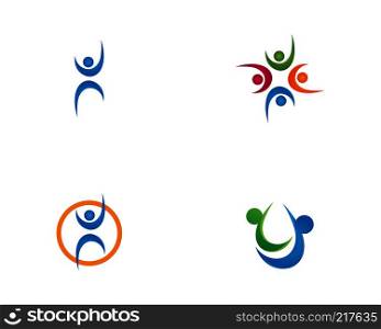 Health life people logo vector