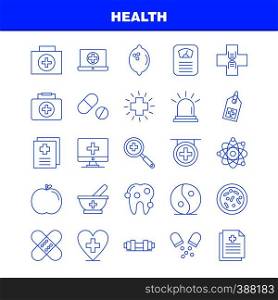 Health Line Icon for Web, Print and Mobile UX/UI Kit. Such as: Ambulance, Medical, Healthcare, Hospital, Medical, Pills, Tablet, Medicine, Pictogram Pack. - Vector