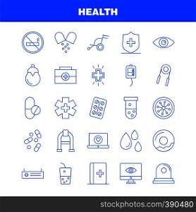 Health Line Icon for Web, Print and Mobile UX/UI Kit. Such as: Medical, Tablet, Medicine, Hospital, Healthcare, Medical, Hospital, Patient, Pictogram Pack. - Vector