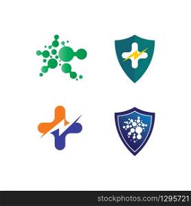 health logo care, medical, medicine, meditation and hospital design icon vector