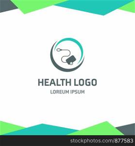 Health logo design with typography vector