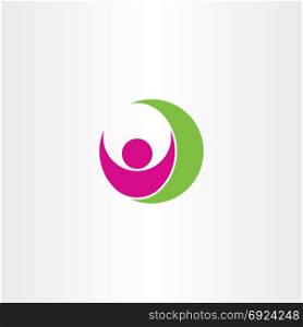 health logo healthy man icon vector