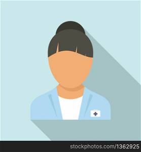 Health nurse icon. Flat illustration of health nurse vector icon for web design. Health nurse icon, flat style