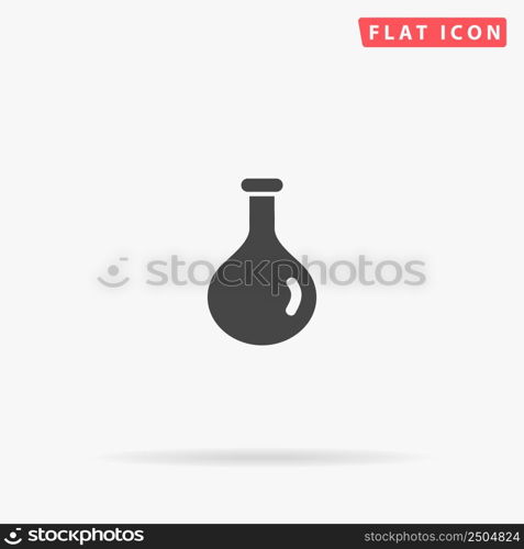 Health or magic mana potion bottle, flask flat vector icon. Hand drawn style design illustrations.. Health or magic mana potion bottle, flask flat vector icon. Hand drawn style design illustrations