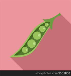 Health peas icon. Flat illustration of health peas vector icon for web design. Health peas icon, flat style