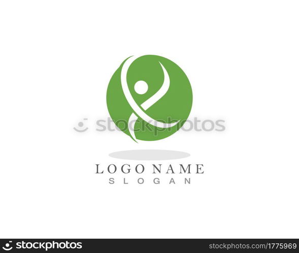 Health people care logo design template