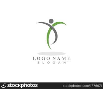 Health people care logo design template