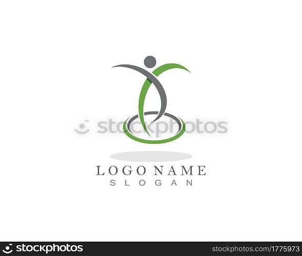 Health people care logo design template
