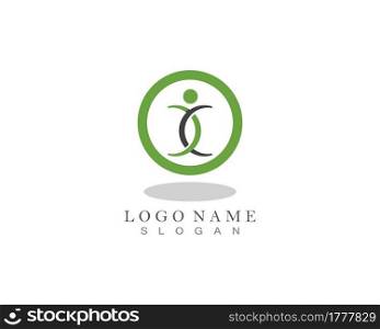 Health people logo and symbol template vector