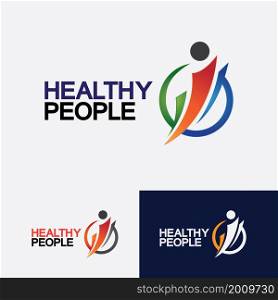 Health People Logo Vector illustration Design Template